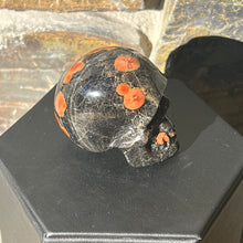 Load image into Gallery viewer, Hand Carved Skull Made of Red Planet Obsidian
