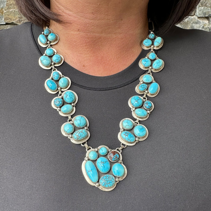 Egyptian Prince Turquoise Cluster Necklace