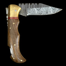 Load image into Gallery viewer, Gwynn Inlay 6.5” Damascus Steel Knife