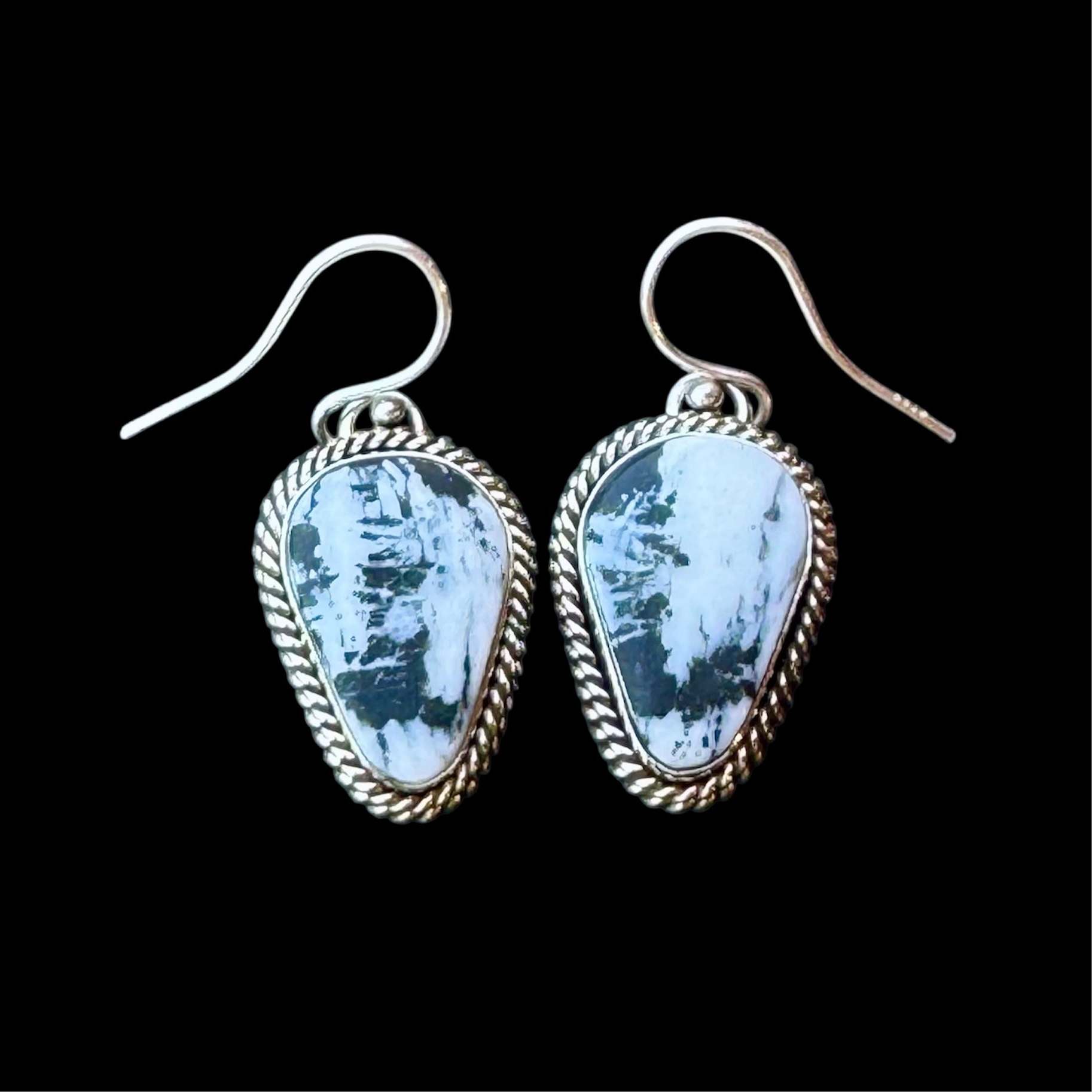 White Buffalo Cluster Earrings main image 0