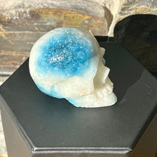 Load image into Gallery viewer, Hand Carved Skull Made of Blue Ice
