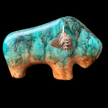 Load image into Gallery viewer, Bison Shaped Horse Hair Pottery
