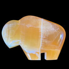 Load image into Gallery viewer, Large Zuni Style Bison Made from Honey Calcite
