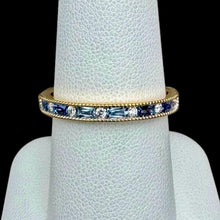 Load image into Gallery viewer, Montana Yogo Sapphire Ring with Diamonds in Yellow Gold, Size 9