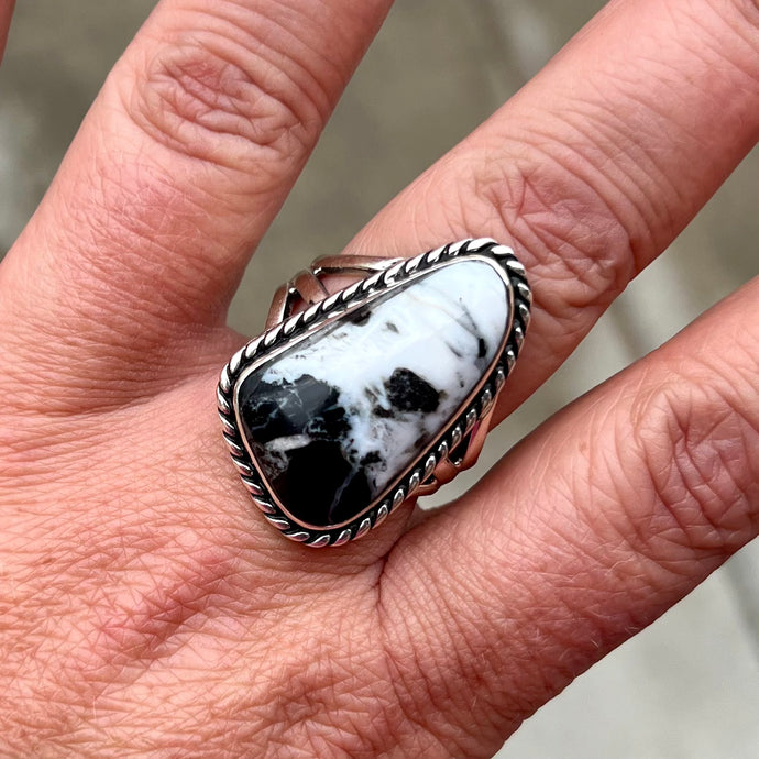 White Buffalo Ring, Size 9