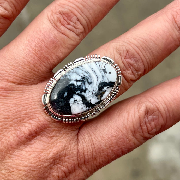White Buffalo Ring, Size 8.5