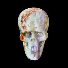 Load image into Gallery viewer, Small Hand Carved Skull Made from Purple Opal