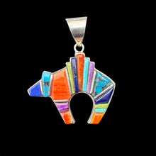 Load image into Gallery viewer, Inlay Bear Pendant by David Rosales
