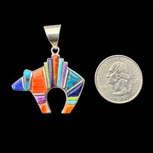 Load image into Gallery viewer, Inlay Bear Pendant by David Rosales