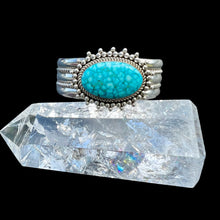 Load image into Gallery viewer, Kingman Waterweb Turquoise Bracelet by Artie Yellowhorse
