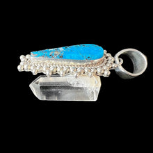 Load image into Gallery viewer, Persian Turquoise Pendant by Artie Yellowhorse
