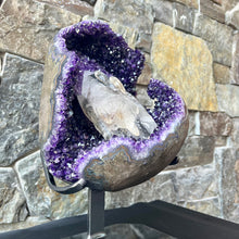 Load image into Gallery viewer, Uruguayan Druzy Amethyst with Crystalized Calcite Center
