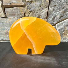 Load image into Gallery viewer, Large Zuni Style Bear Carved from Honey Calcite
