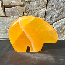 Load image into Gallery viewer, Large Zuni Style Bear Carved from Honey Calcite