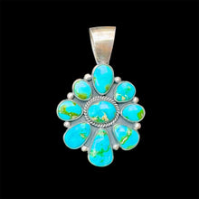 Load image into Gallery viewer, Sonoran Gold Turquoise Cluster Pendant
