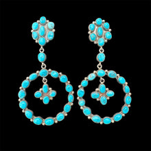 Load image into Gallery viewer, Kingman Turquoise Chandelier Earrings
