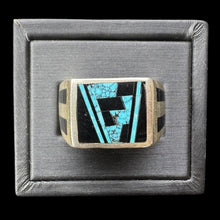 Load image into Gallery viewer, Inlay Ring by David Rosales, Size 9.5
