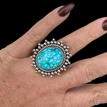 Load image into Gallery viewer, Kingman Waterweb Ring by Artie Yellowhorse, Size 7
