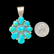 Load image into Gallery viewer, Sonoran Gold Turquoise Cluster Pendant
