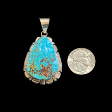Load image into Gallery viewer, Kingman Waterweb Turquoise Pendant
