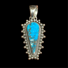 Load image into Gallery viewer, Persian Turquoise Pendant by Artie Yellowhorse
