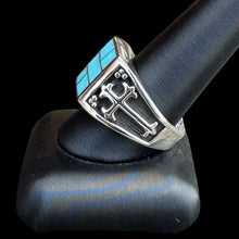 Load image into Gallery viewer, Inlay Ring by David Rosales, Size 12
