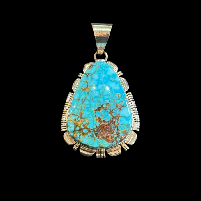 Kingman Waterweb Turquoise Pendant