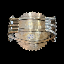 Load image into Gallery viewer, Sleeping Beauty Turquoise Zuni Cluster Cuff, Size 6.5”
