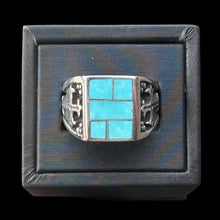 Load image into Gallery viewer, Inlay Ring by David Rosales, Size 12
