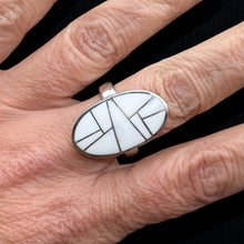 Load image into Gallery viewer, Inlay Ring by David Rosales, Size 7.75
