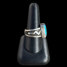 Load image into Gallery viewer, Kingman Turquoise Ring by David Rosales, Size 10.5
