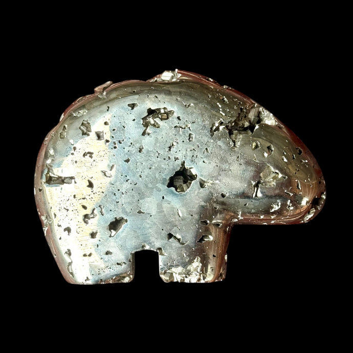 Small Zuni Style Bear Made of Iron Pyrite