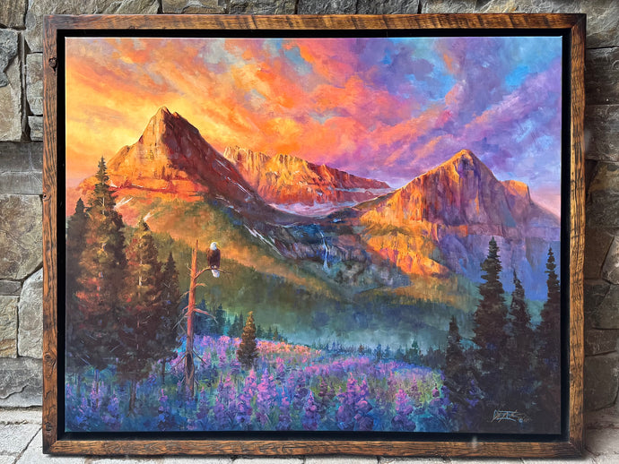 Going to the Sun, Framed Print on Canvas by Colt Idol 32” x 40”