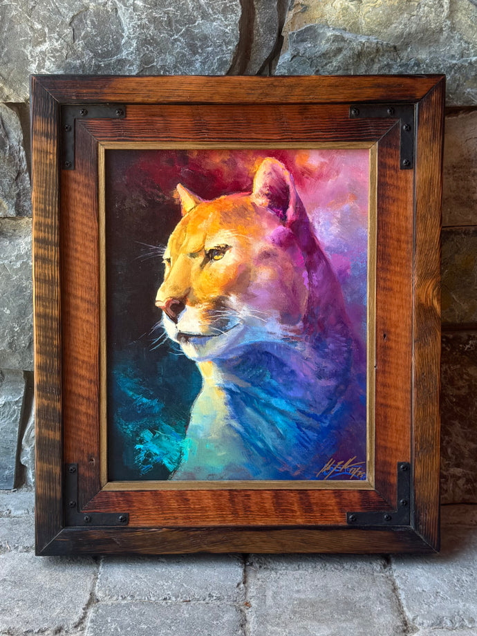 Fire and Ice, Framed Print on Canvas by Colt Idol 11” x 14”