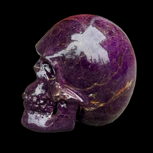 Load image into Gallery viewer, Small Hand Carved Skull Made of Purperite
