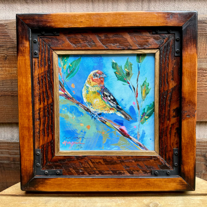 Spring Greetings - Framed Giclee Print by Carol Hagan 8”x 8”