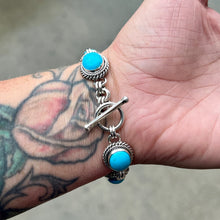 Load image into Gallery viewer, Kingman Turquoise Link Bracelet by Artie Yellowhorse
