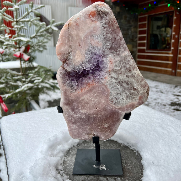 Pink Amethyst with Stand