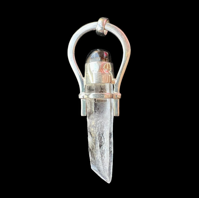 Quartz Crystal and Shungite Pendulum Pendant