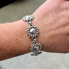 Load image into Gallery viewer, Sterling Silver Rising Sun Design Link Bracelet by Artie Yellowhorse
