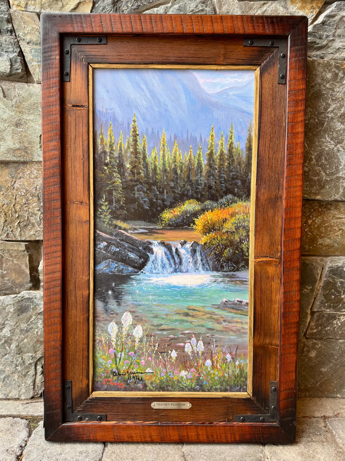 Glacier Wilderness, Framed Print on Canvas by Allen Jimmerson 12” x 24”