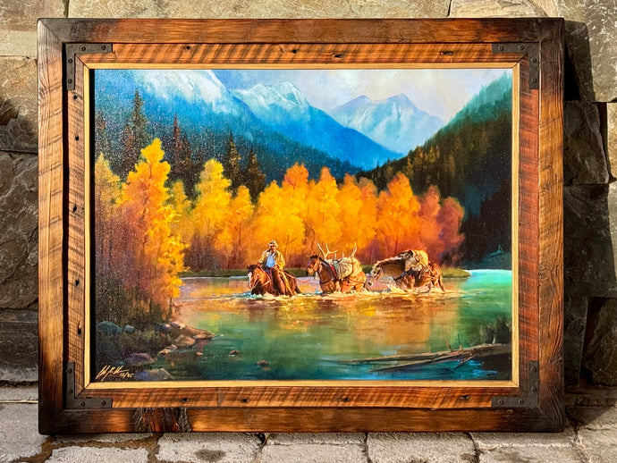 Home in the Northwest, Framed Print on Canvas by Colt Idol 18” x 24”