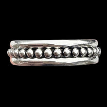 Load image into Gallery viewer, Sterling Silver Single Row Beaded Cuff by Artie Yellowhorse, Size 6”
