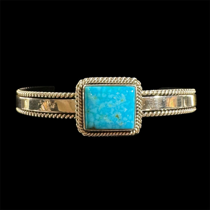 Kingman Turquoise Cuff by Artie Yellowhorse