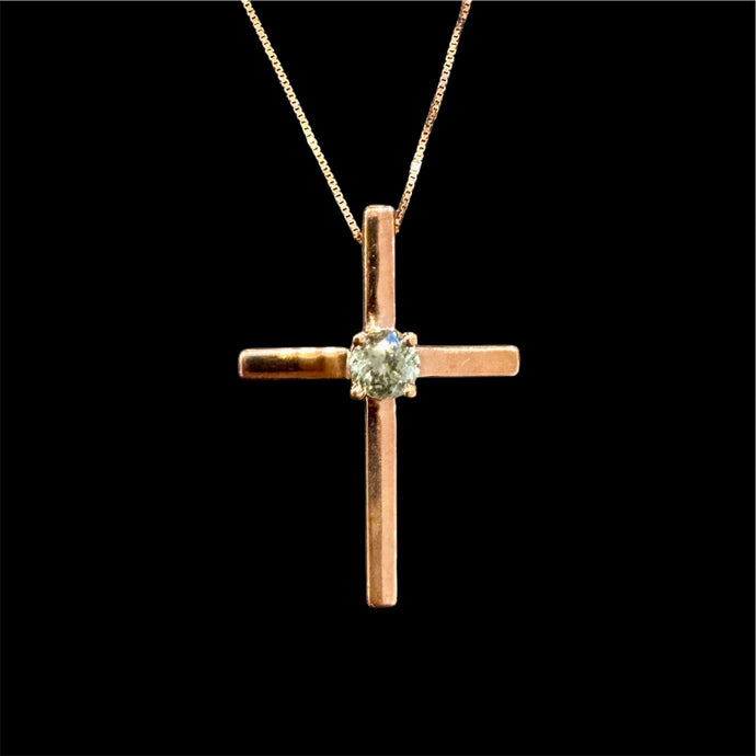 Montana Sapphire Cross Pendant