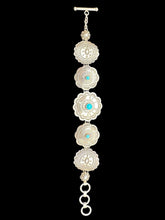 Load image into Gallery viewer, Concho Station Bracelet with Kingman Turquoise
