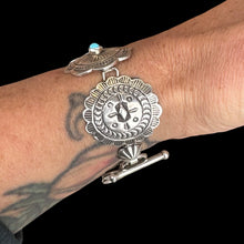 Load image into Gallery viewer, Concho Station Bracelet with Kingman Turquoise
