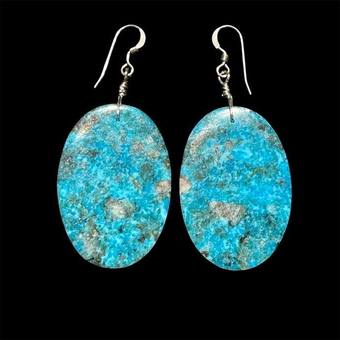 Campitos Turquoise Solid Slab Earrings