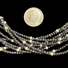 Load image into Gallery viewer, 10 Strand Black Spinel and Sterling Silver Necklace by Artie Yellowhorse
