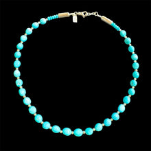 Load image into Gallery viewer, Sleeping Beauty Turquoise and Sterling Silver Necklace by Artie Yellowhorse
